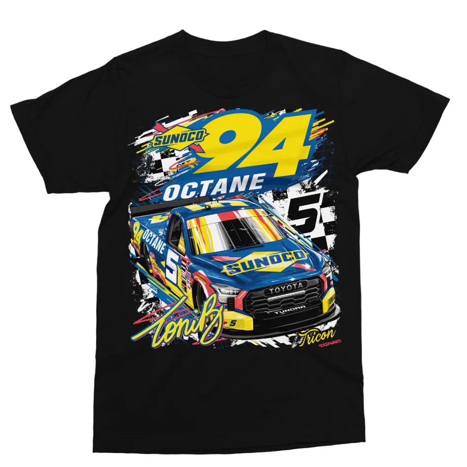 2025 94 OCTANE SUNOCO & TONI BREIDINGER T-SHIRT (BLACK)