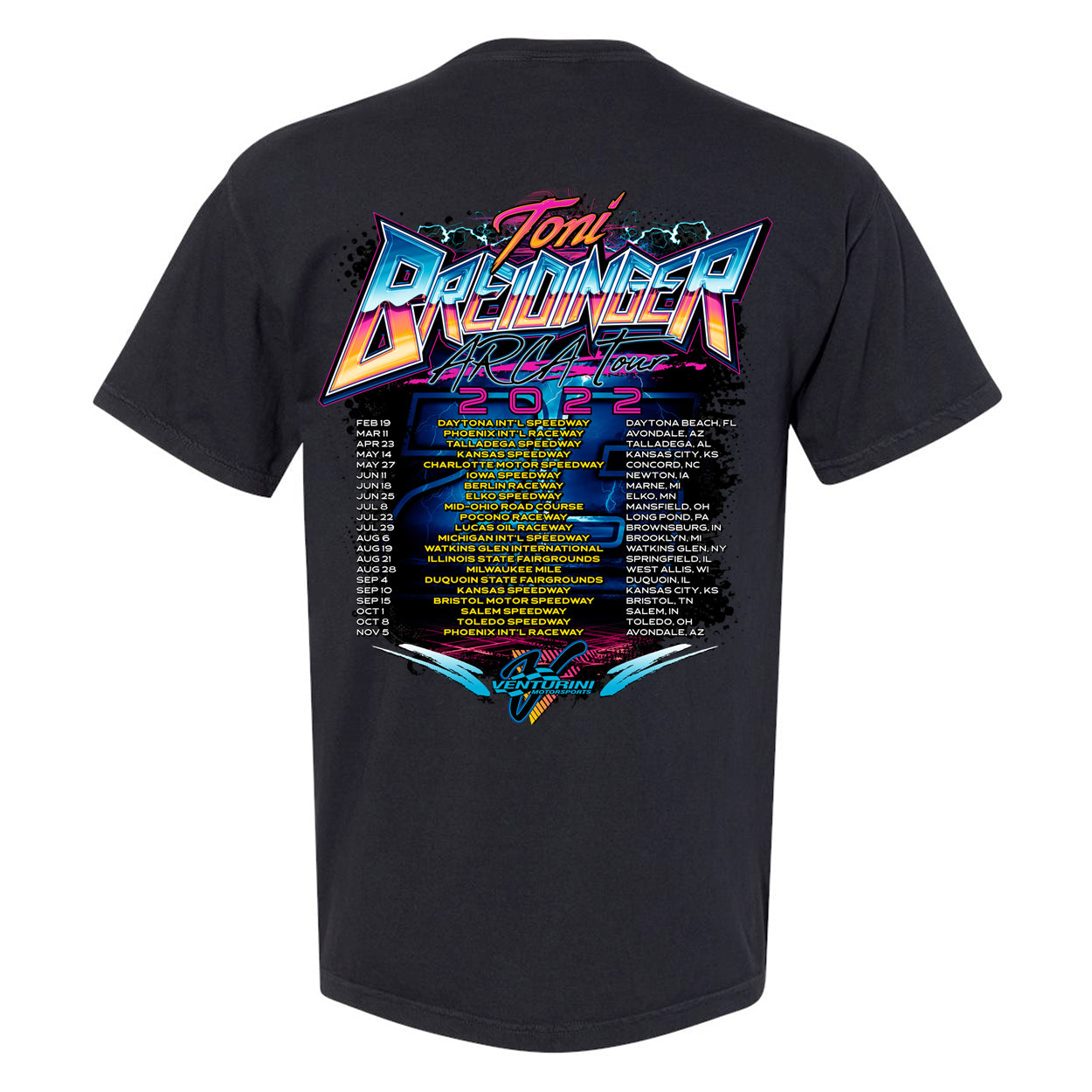 25 ARCA 2022 TOUR T-SHIRT (BLACK)