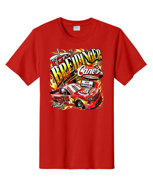 2026 DAYTONA RAISING CANE'S TONI BREIDINGER T-SHIRT (RED) PRE ORDER