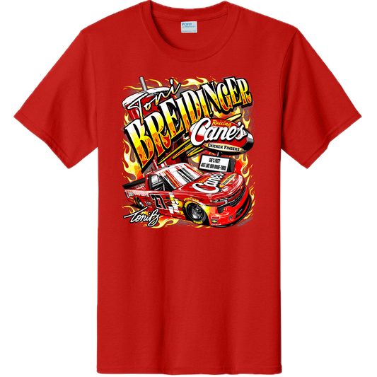 2026 DAYTONA RAISING CANE'S TONI BREIDINGER T-SHIRT (RED) PRE ORDER