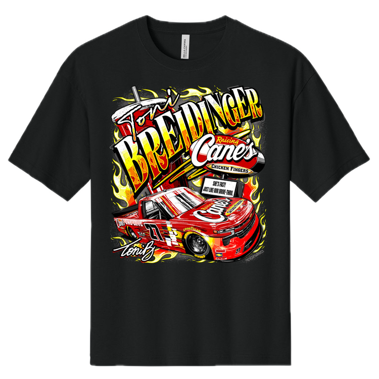 2026 DAYTONA RAISING CANE'S TONI BREIDINGER T-SHIRT (BLACK)