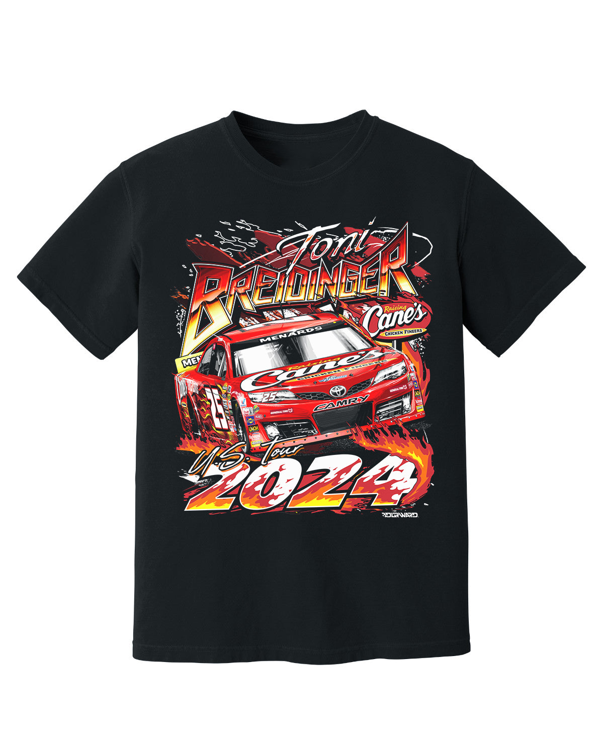 2024 RAISING CANE S TONI BREIDINGER ARCA TOUR T Shirt BLACK Toni   ToniBreidingerARCATour2024 